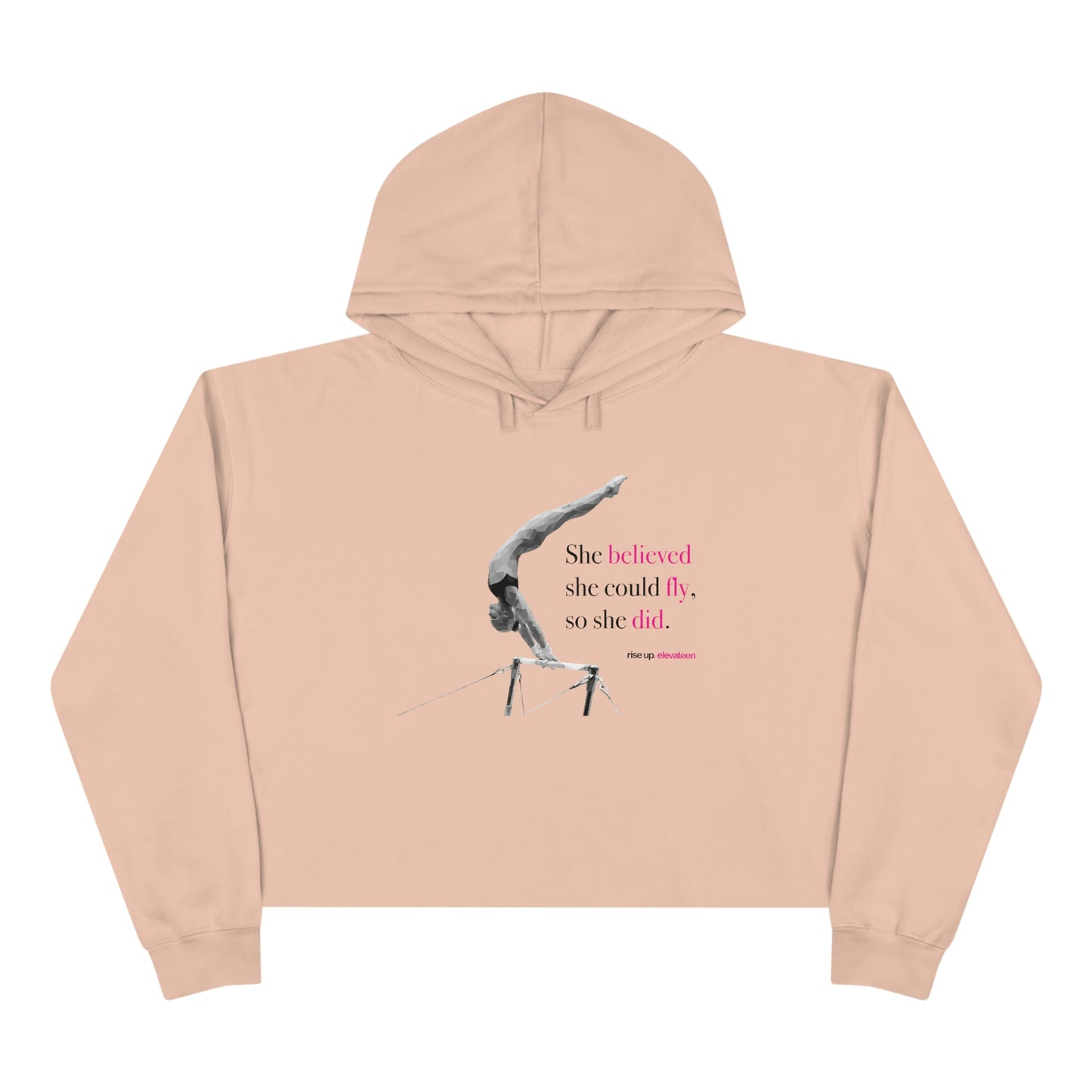 Teens & Adults | Gymnastics Crop Hoodie | *RISE UP* Collection | 005