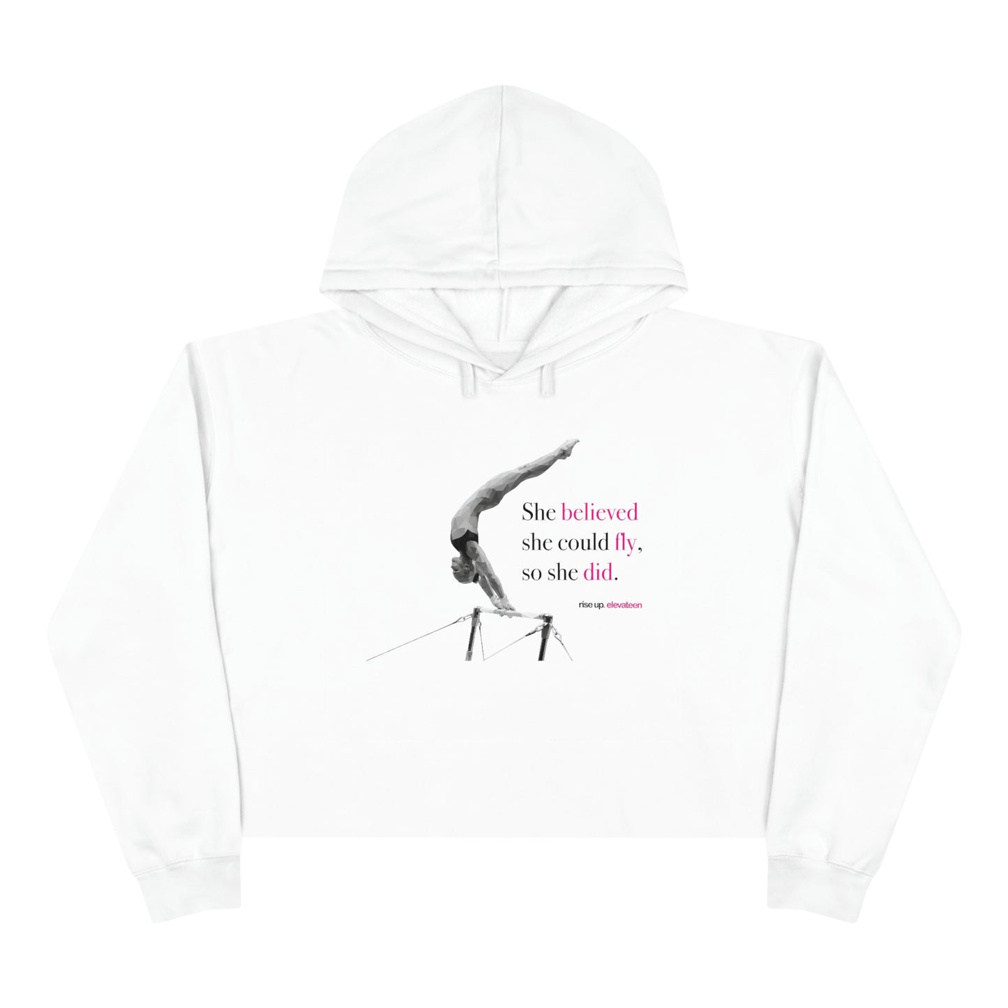 Teens & Adults | Gymnastics Crop Hoodie | *RISE UP* Collection | 005